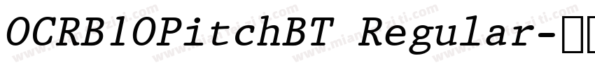 OCRB1OPitchBT Regular字体转换